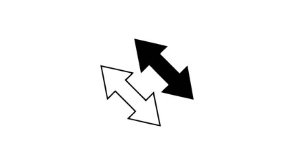 Arrow Outline and Solid Vector Icons Set - Direction Navigation Symbols