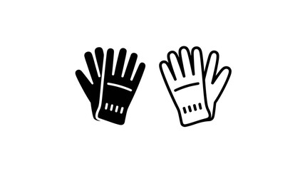 Open Hand Gesture Outline and Solid Vector Icons - Stop Help Symbol