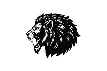 roaring-lion-head--monochrome-profile--detailed-ma.eps