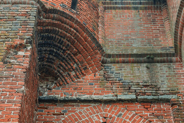 Weathered Medieval Brick Arches Detail
