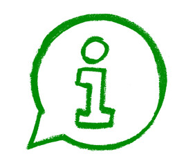 Information Icon Crayon Chalk Drawing Vector