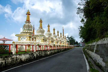 Eight Dharma Kaya Stupas or Chorten in Gedu Bhutan