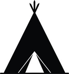 teepee tent black silhouette vector illustration © Silhouette Store12