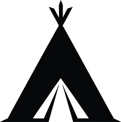 teepee tent black silhouette vector illustration © Silhouette Store12