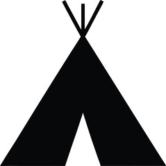 teepee tent black silhouette vector illustration © Silhouette Store12