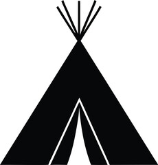 teepee tent black silhouette vector illustration © Silhouette Store12