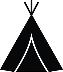 teepee tent black silhouette vector illustration © Silhouette Store12