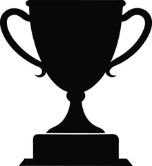 winner cup,cricket winner cup  black silhouette vector