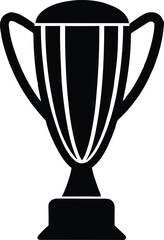 winner cup,cricket winner cup  black silhouette vector