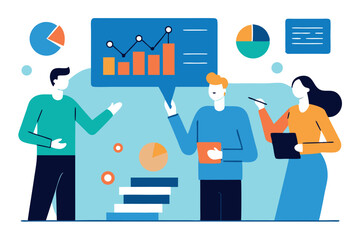 Financial Report and Investment Analysis – Flat Business Vector Scene