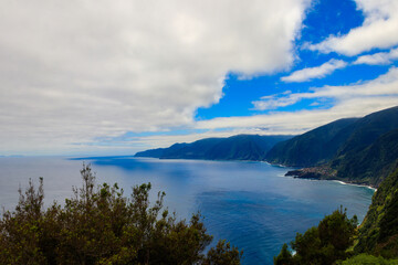 View from Miradouro da Eira da Achada in Ribeira da Janela in Madeira, Portugal