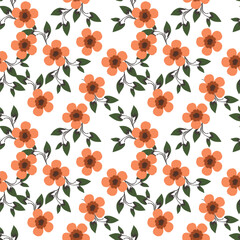 textile design with beautiful decorative flowers pattern image