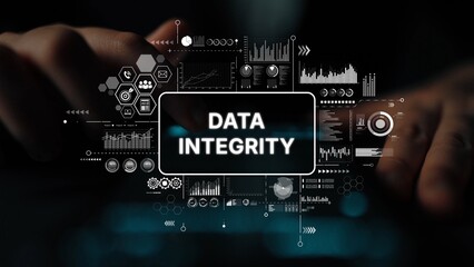 Data Integrity Concept with Digital Interface and Graphical Elements for Information Security and...