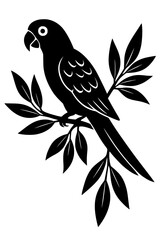 vector illustration of a parrot