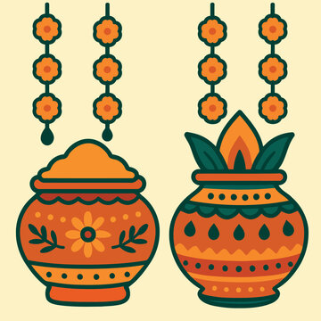 Haldi mehendi ceremony decorative elements