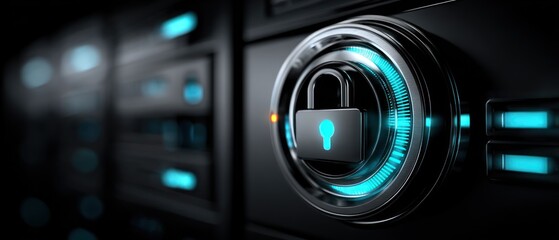 Futuristic server security lock