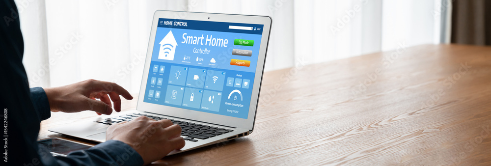 Poster smart home technology, centric remote control system with digital dashboard for air conditioning, sa