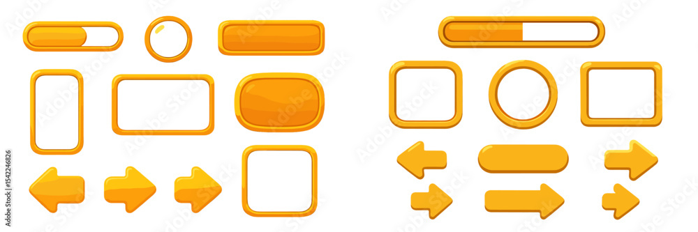 Poster bright yellow ui elements for modern design applications found in graphic design projects and user i