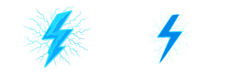 Bright electric symbols depicting energy and power in a modern design for dynamic visuals