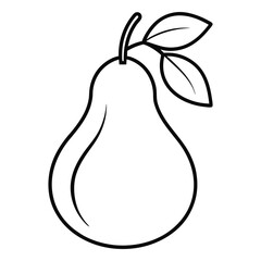 pear on white background