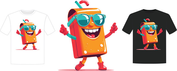 A juice box having a blast in summer heat t-shirt
