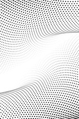 Abstract Halftone Pattern, Wavy Black
