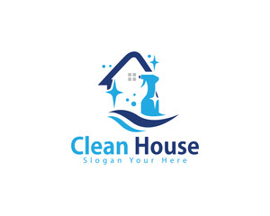 clean house logo creative design creative wave clear soap