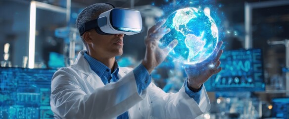 The scientist exploring the world through virtual reality technology