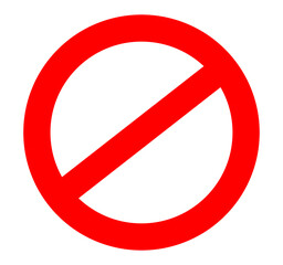 General No Entry Sign – Vector Circle Prohibition Symbol