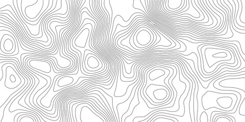 Topographic map background geographic line map with elevation assignments. Modern design with White background with topographic wavy pattern design.paper texture Imitation of a geographical map shades