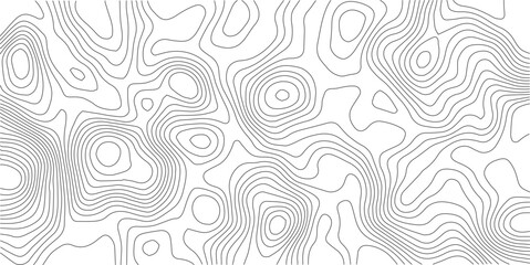 Fototapeta premium Topographic line map pattern. Black Contour and textured Background of geographic landscape terrain for hiking and mountain sport. Vector illustration 