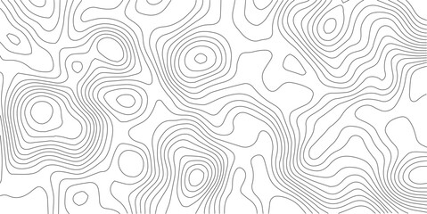 Topographic line map pattern. Black Contour and textured Background of geographic landscape terrain for hiking and mountain sport. Vector illustration
