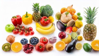 Vibrant assortment of fresh fruits and vegetables