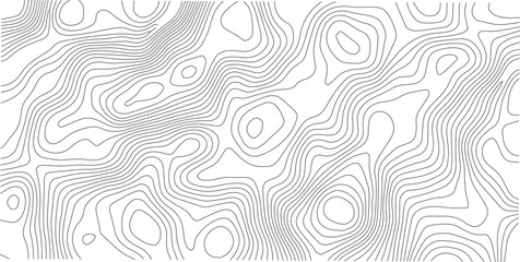 Fototapeta premium Topographic line map pattern. Black Contour and textured Background of geographic landscape terrain for hiking and mountain sport. Vector illustration 