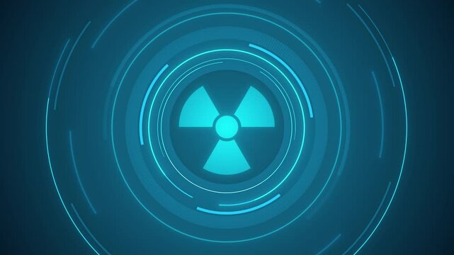 Abstract HUD circles background loop - Radiation