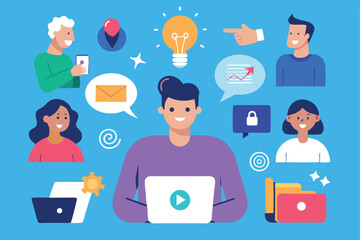 Financial Report and Investment Analysis &ndash; Flat Business Vector Scene