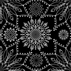 black and white seamless pattern
