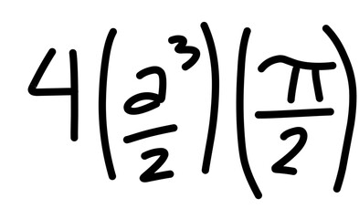 Hand Drawn scientific and mathematical calculations