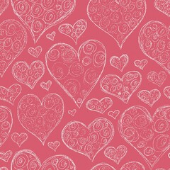 seamless pattern with hearts