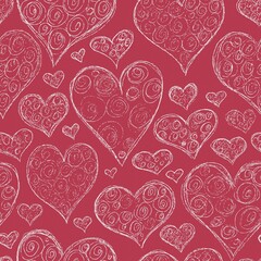 seamless pattern with hearts