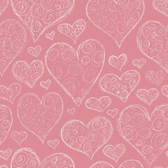 seamless pattern with hearts