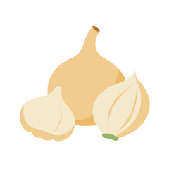 Fresh Garlic Bulbs and Cloves Culinary Herb for Cooking and Health