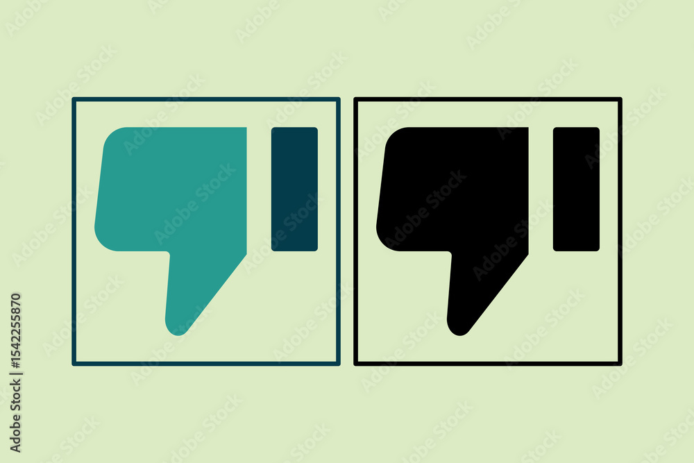 Poster dislike icon. icon related to ui elements. suitable for web site, app, user interfaces,element, prin