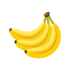 ripe bananas in bunch and peeled isolated on white