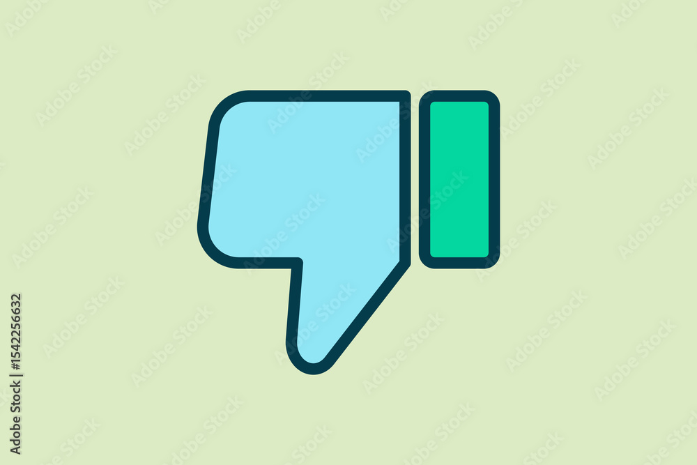 Poster dislike icon. icon related to ui elements. suitable for web site, app, user interfaces,element, prin