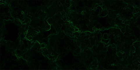 Abstract dark background featuring swirling green neon wisps and smoky, misty patterns over a black backdrop. Organic, ethereal effect resembling energy currents, plasma flow, or mystical fog