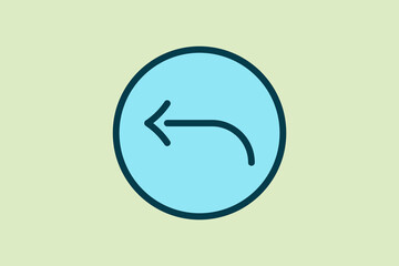 Reply icon. icon related to UI elements. suitable for web site, app, user interfaces,element, printable etc. flat line icon style. simple vector design editable