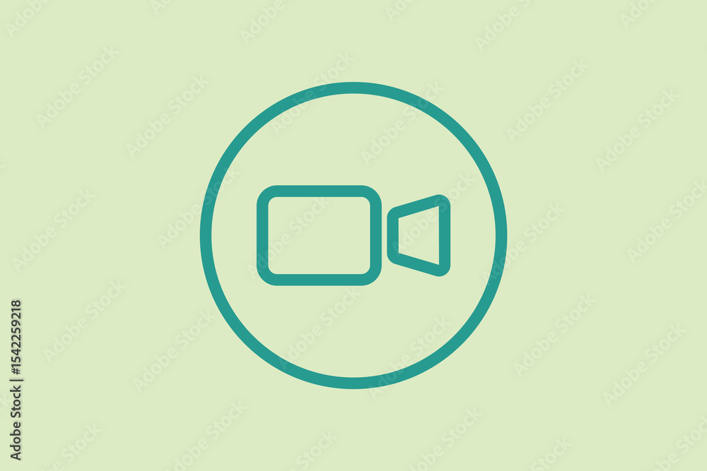 Poster video call icon. icon related to ui elements. suitable for web site, app, user interfaces,element, p
