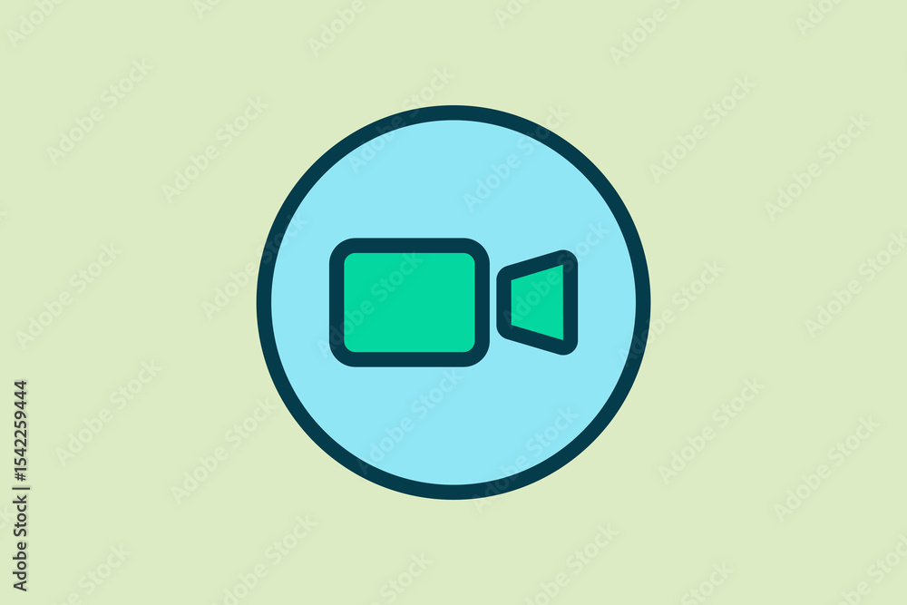 Poster video call icon. icon related to ui elements. suitable for web site, app, user interfaces,element, p