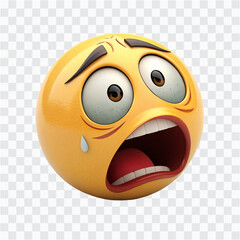 One Swearing 3D Emoji Face PNG | Comic Profanity Reaction, Expressive Mood Icon